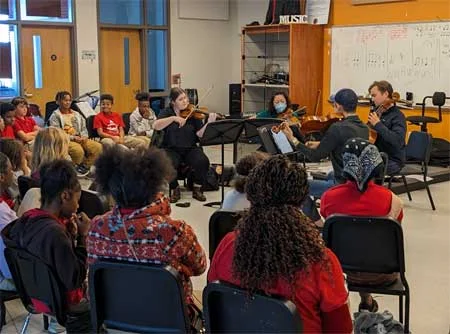 School Visits: Attacca and Aizuri Quartets